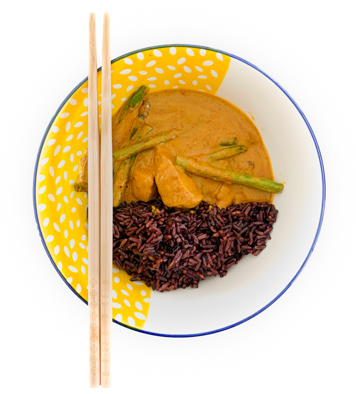 Yellow Curry with Forbiden rice